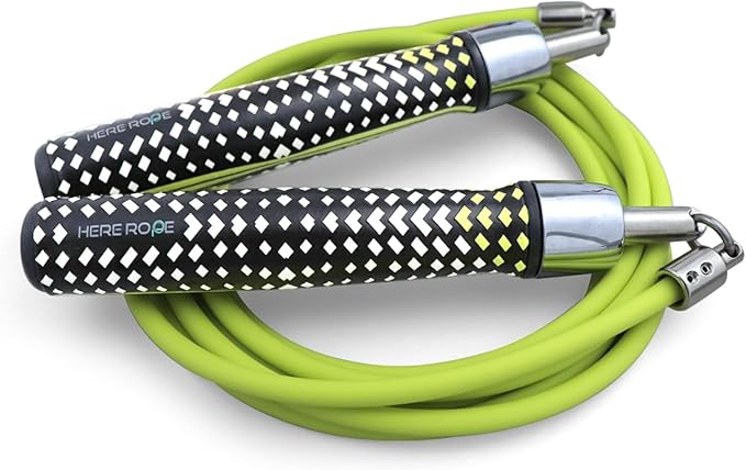 HEREROPE 1/4LB Weighted Jump Rope for Speed, Cardio, Boxing & Workout, Skipping Rope with Ball-bearing, Comfortable & Ergo...
