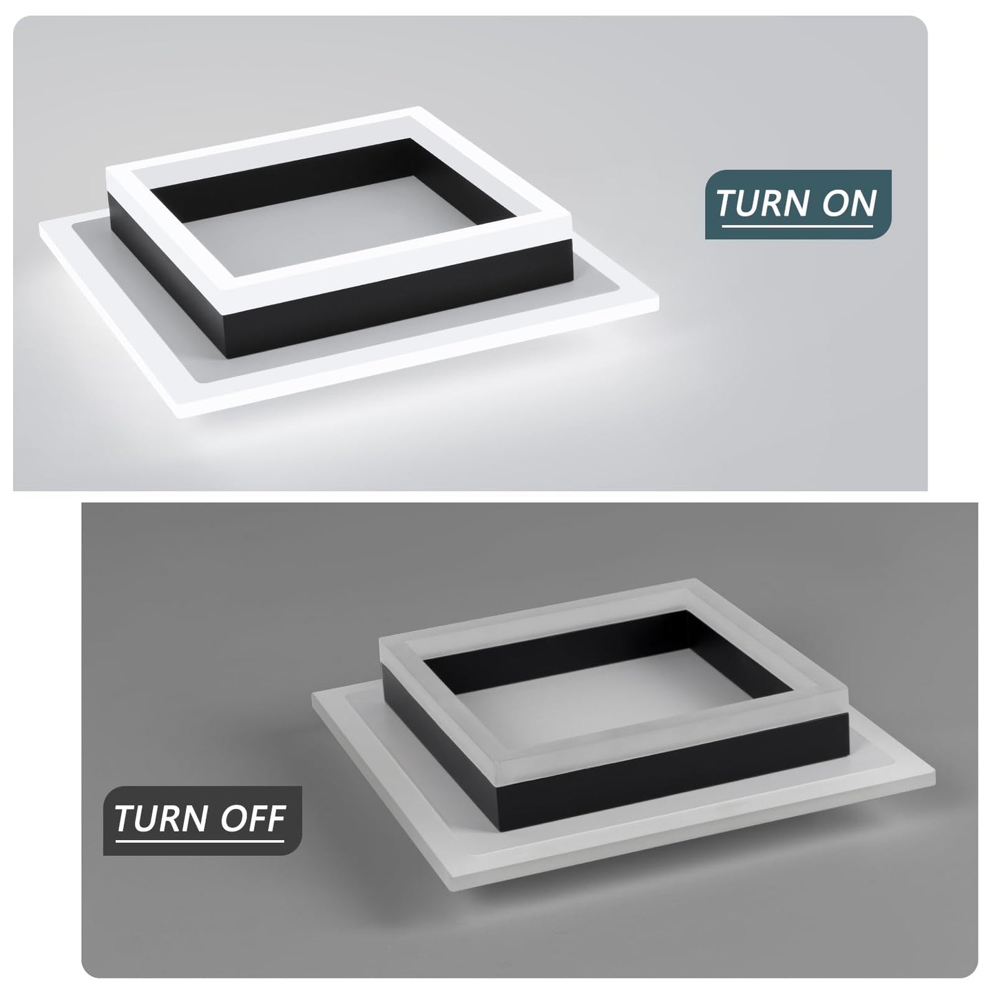 Eidisuny 32W Modern Led Ceiling Light  Small Flush Mount Light Fixture  6500K Cold White Ceiling Lamp  Square Hallway Lighting Fixtures For Living Room Bedroom Bathroom Kitchen (White  Cold White)