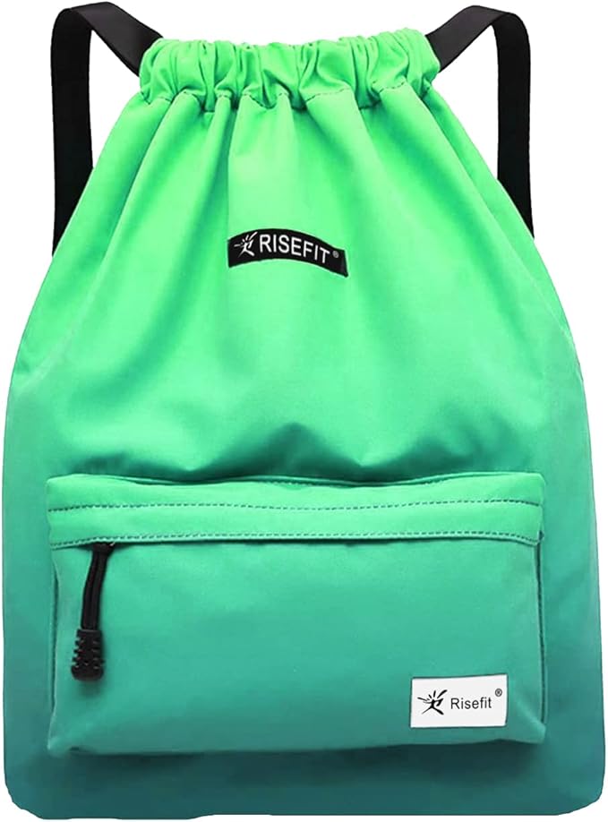 Waterproof Drawstring Bag, Gym Bag Sackpack Sports Beach Backpack for Men Women