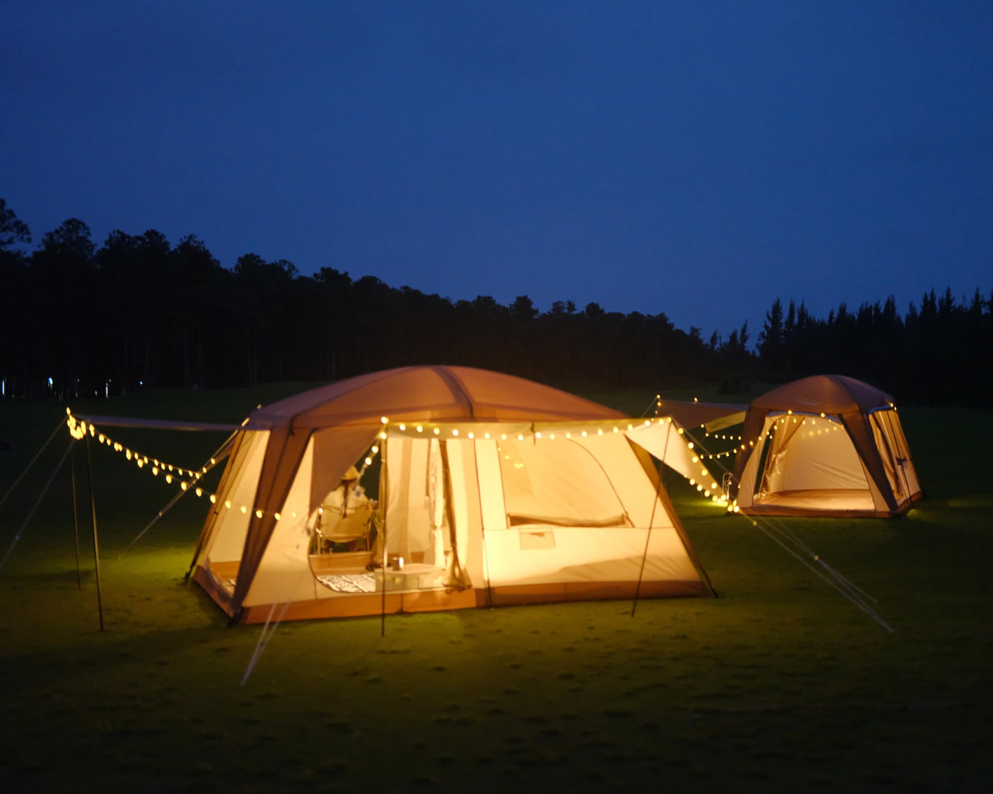 Vidalido 8-10 Person Camping Tent with 3 Door 2 Room Large Family Cabin Tents, Double Layer Waterproof Portable Glamping Tent, Big Tents for Outdoor Picnic Camping Hiking and Family Gathering