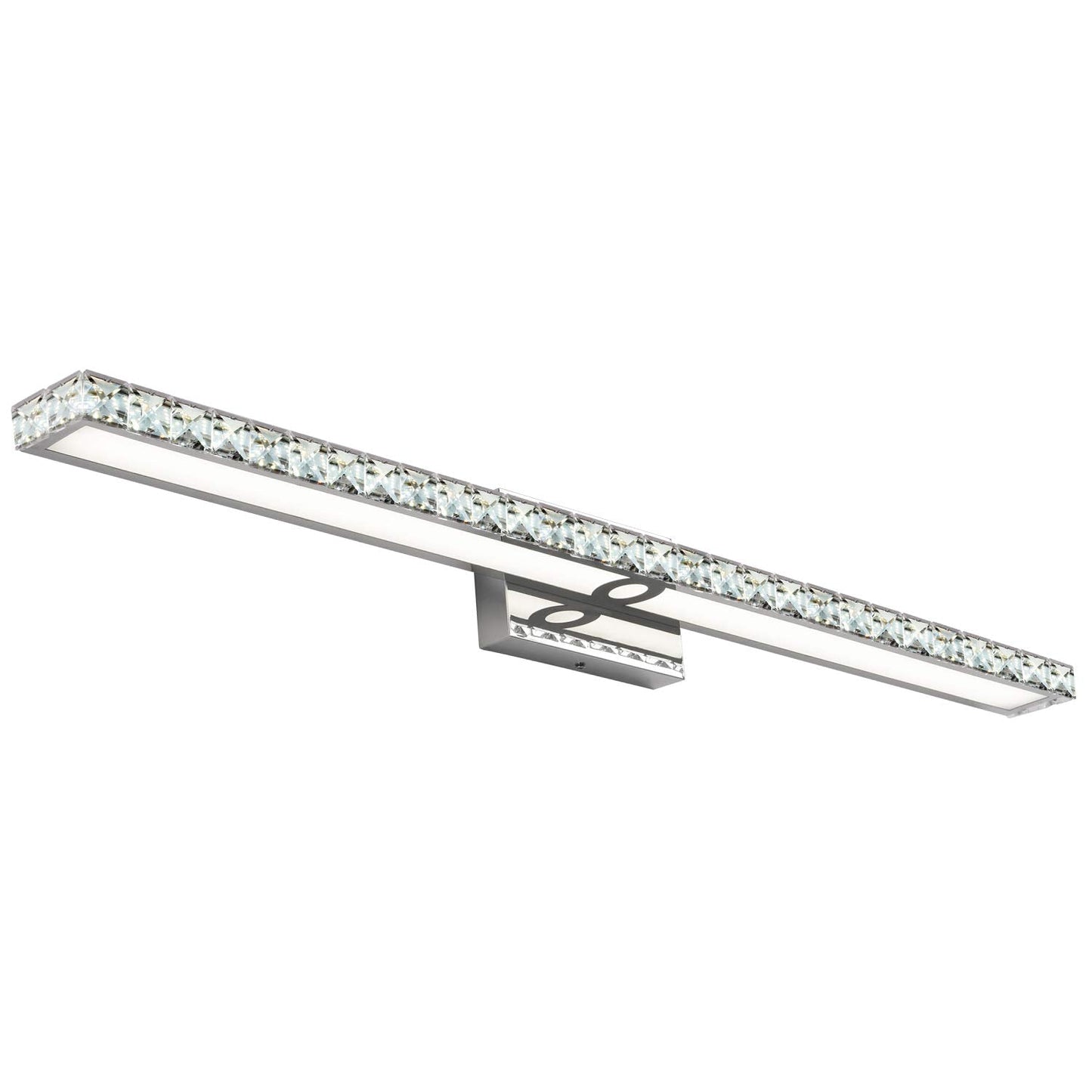 SOLFART Bathroom Vanity Light Fixture Over Mirror Dimmable Crystal 40 Inch White Light Model 794604211824
