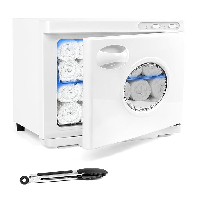 Yofuly Hot Towel Warmer, 23L Professional Spa Towel Heater Cabinet with Clip, Extra Large Estheticians Towels Heating Machine for Massage Salon Barbershop, White