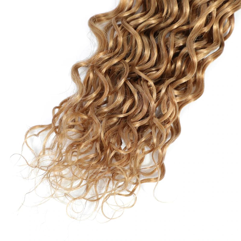Lagalaga Bundles Human Hair 18 20 22 Inch Water Wave Brown 27 Color Human Hair Bundles Unprocessed Brazilian Virgin Hair Quick W
