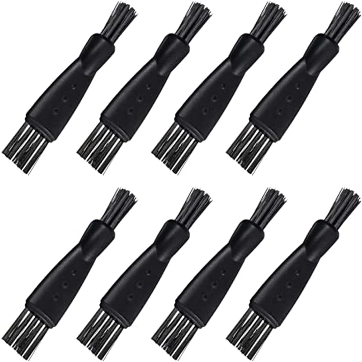 8 Pieces Shaver Brush Razor Cleaning Brush Electric Shaver Double Sided Trimmer Shaver Brush Cleaner Set Nylon Bristles Pp Handl