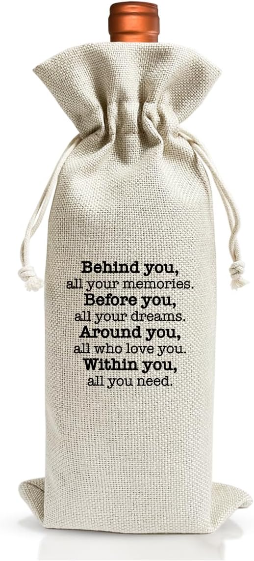 Funny Graduation Gift Wine Bag for Students Friends Masters Nurses College High Student, Inspirational Graduation Gifts for Daughter Son Wine Gift Bag, Wine Champagne Gift Bag With Drawstring