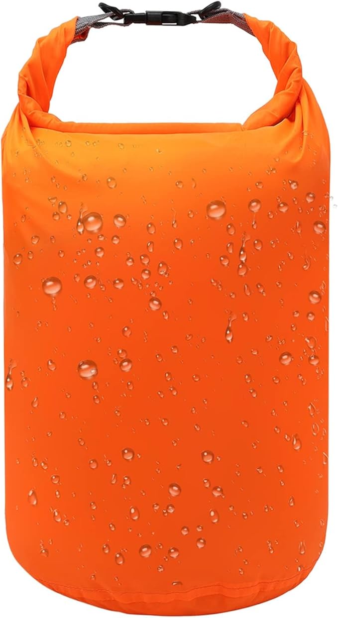 R2Depot Waterproof Dry Bag, 5L/10L/20L/40L/70L Dry Storage Bag for Kayaking, Gym, Hiking, Swimming (Orange, 70L)