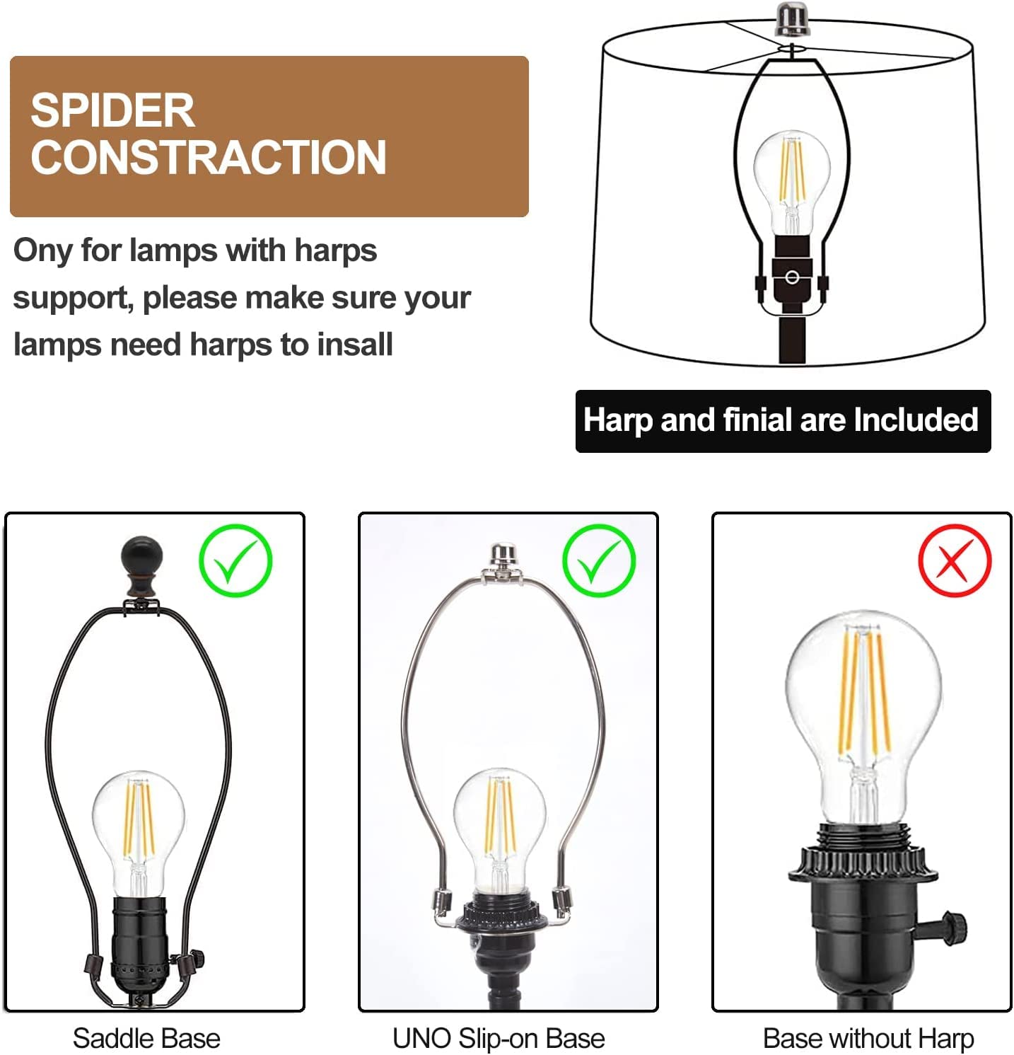 Luvkczc Black Fabric Drum Lampshades Set Of 2, 13 Top X 11 Bottom X 10 High, Includes Harp Holder, Model L-31005