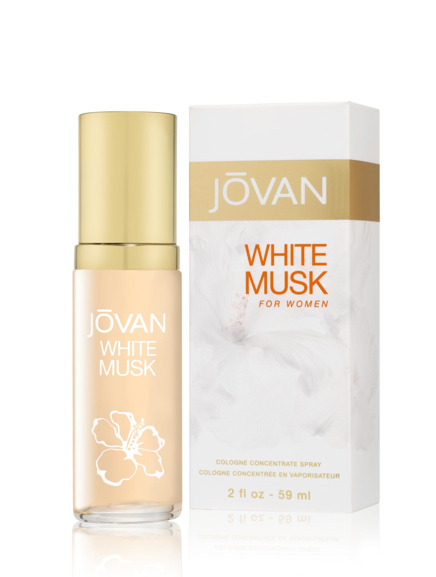 Jovan White Musk for Women Eau de Cologne Spray 2 fl oz (Pack of 1), Notes of Jasmine, Musk, and Amber, Women's Fragrance, Long Lasting, Everyday Fragrance, Travel Size