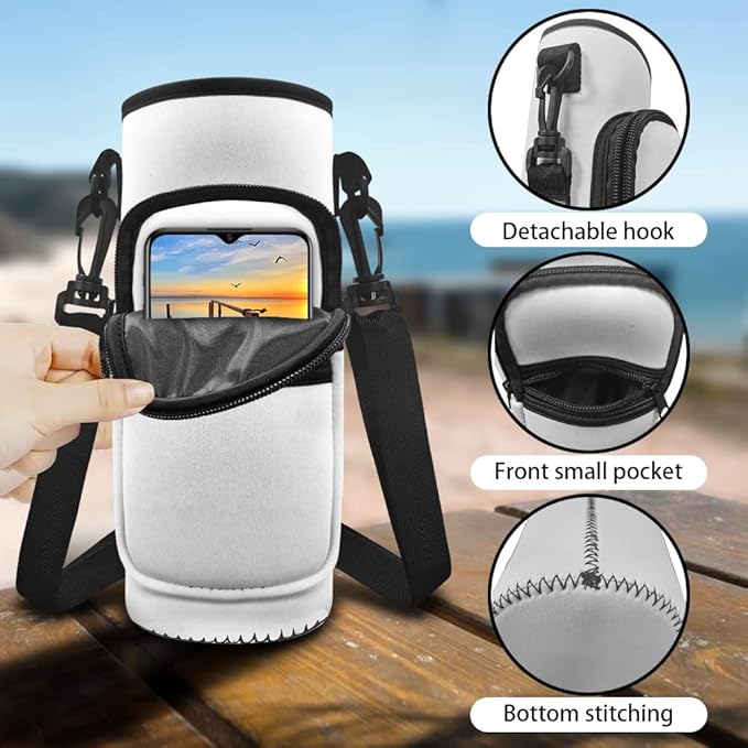 Aztec Stainless Steel Water Bottle for Boys 10-12/12-14 Horse 2 Pcs Water Bottle Holder Carrier Sling Water Bottle Pouch Sleeve