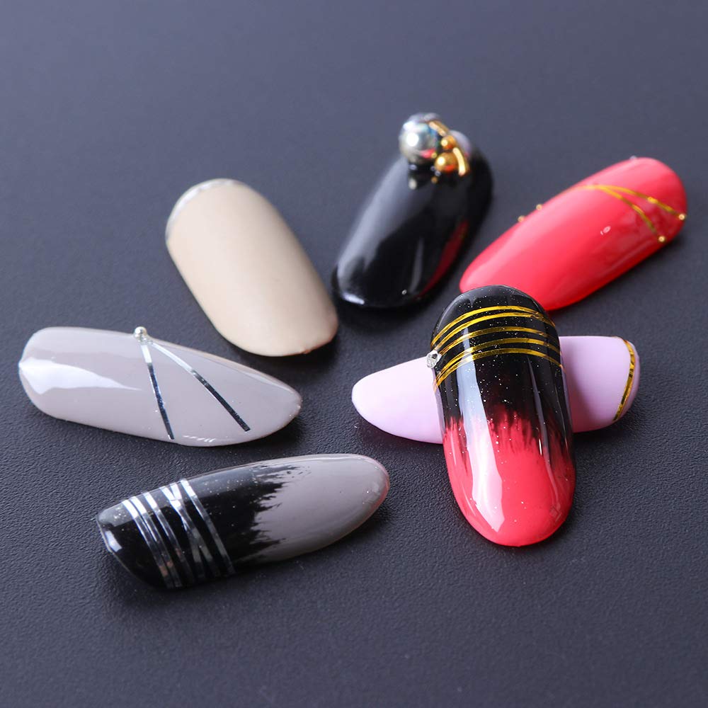 Artdone 38Pcs Nail Striping Tape Lines Kit With Nail Art Pens Dotting Tools And Liner Brushes For Gel Polish Small Detail Drawin
