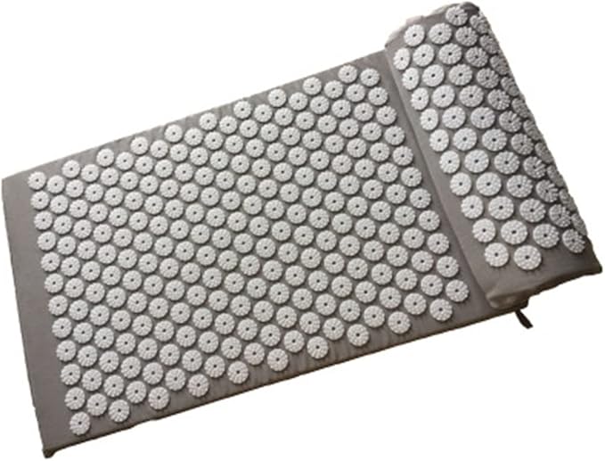 Mas Yoga Mat with Pillow Mas Mat Acupressure Relieve Back Body Pain Relax Spike Mat with Bag(E)