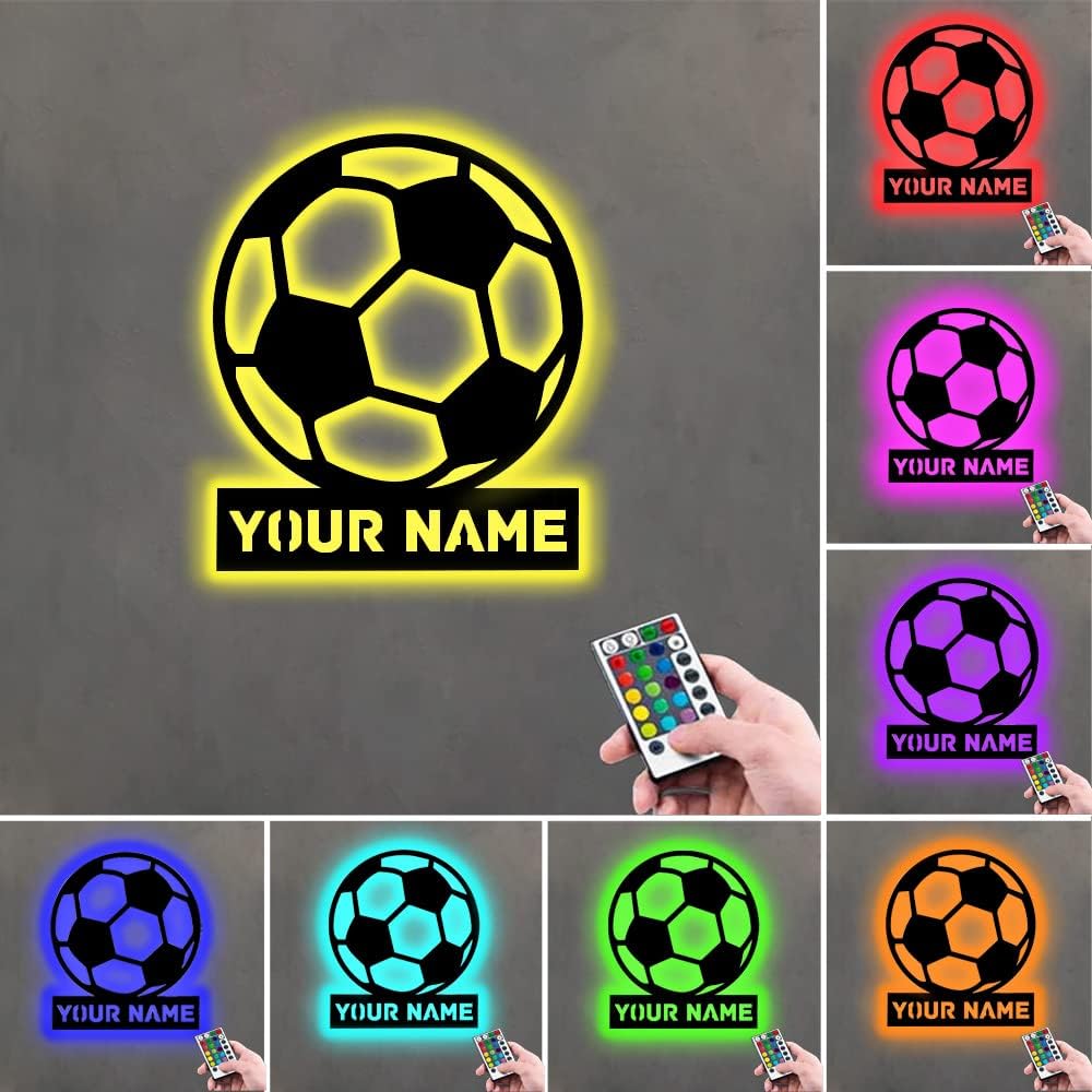Personalized Name 7 Colors Baseball lamp Custom Baseball Wall Art Night Light LED Name Sign Gift for Men Baseball Lover