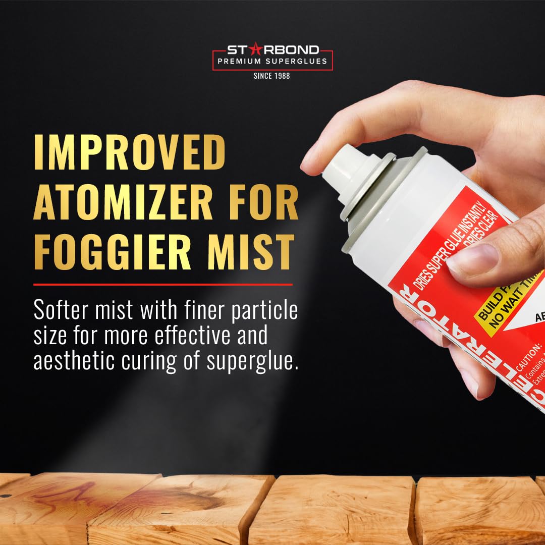 Starbond CA Glue Accelerator - Instantly Dries Super Glue (6 Ounce)