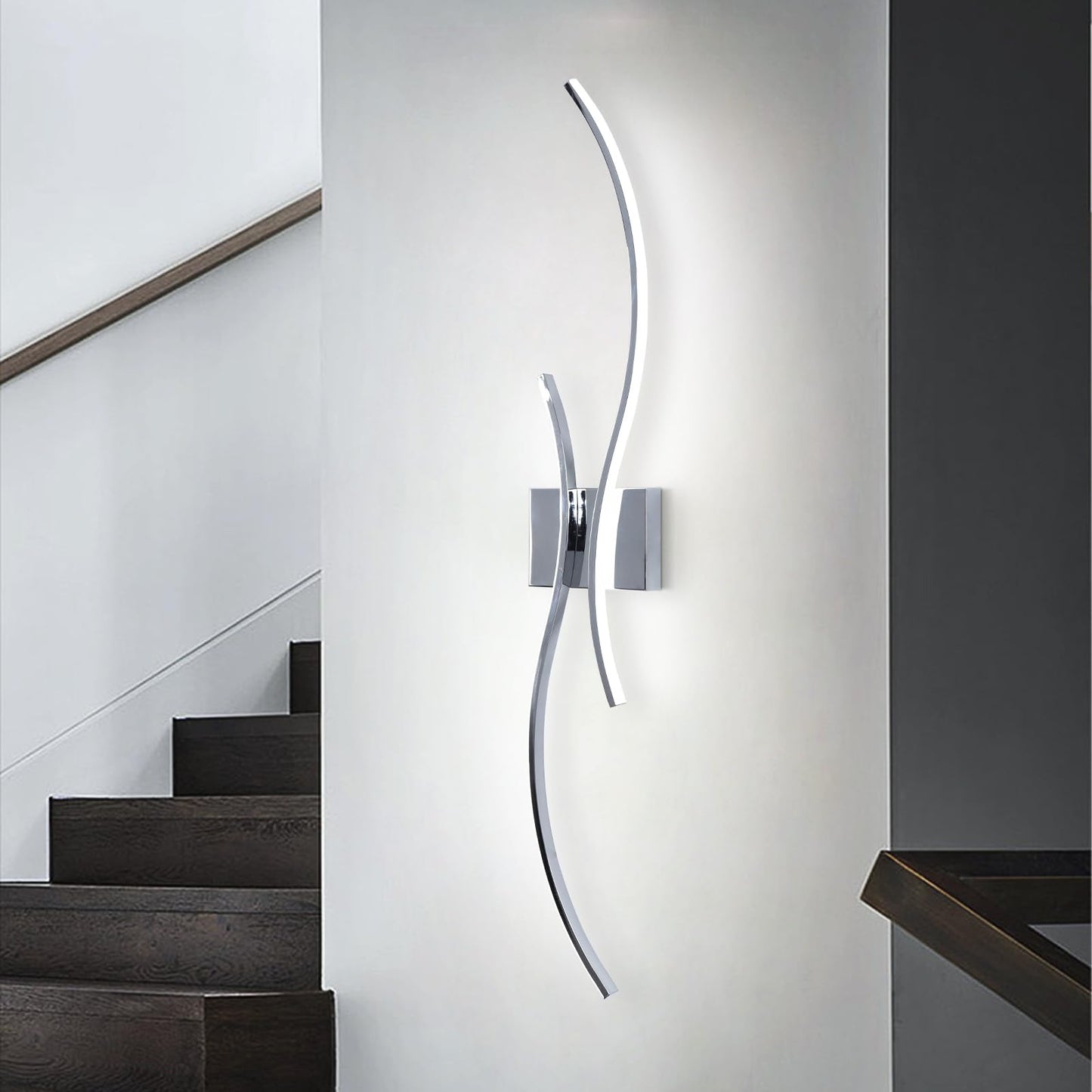 Caneoe Modern Led Wall Sconce  39Inch Led Bathroom Vanity Light  6000K Modern Wall Light Fixtures Indoor Wall Lamps For Living Room Hallway Sconces Lighting