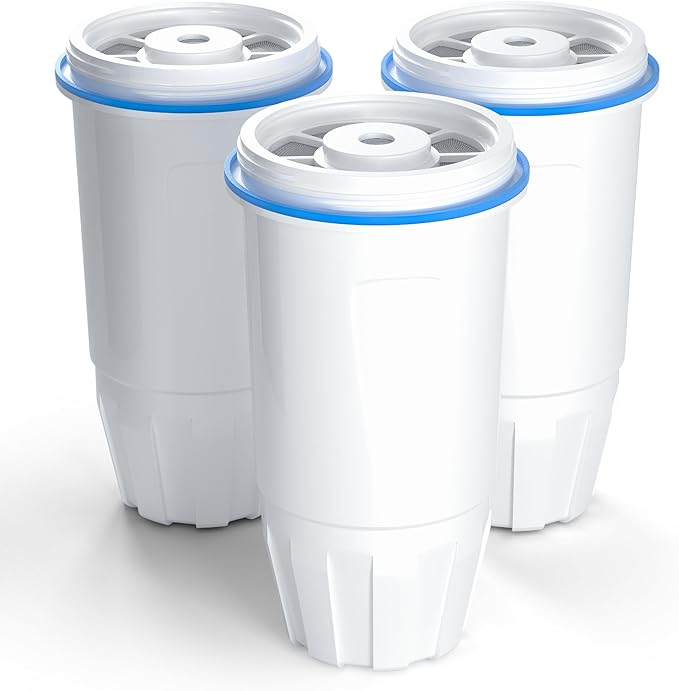 Upgraded Water Filter Replacement Fit for Zero Pitcher and Dispenser ZR-001 ZR-004 ZP-006 ZR-017, Six-Stage Filter System, Effectively Reducing Lead, Chromium, PFOA, and PFOS Contaminants, 3 Packs