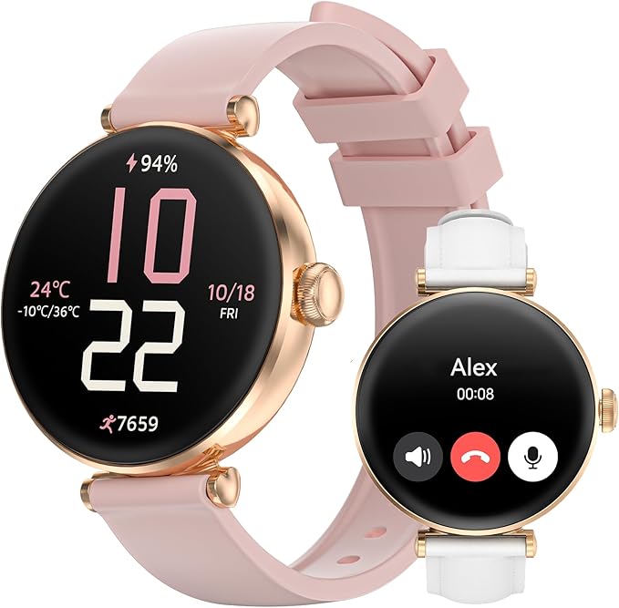 Smart Watches, 1.19" AMOLED Smartwatch for Women (Answer/Make Call), Fitness Tracker with 100+ Sport Modes, IP68 Waterproo...