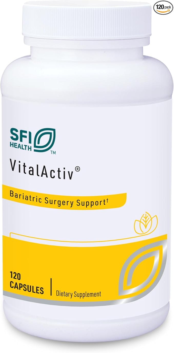 Klaire Labs Vitalactiv - Bariatric Multivitamin & Mineral Supplement, Hypoallergenic with Active Folate & Chelated Minerals (120 Capsules)