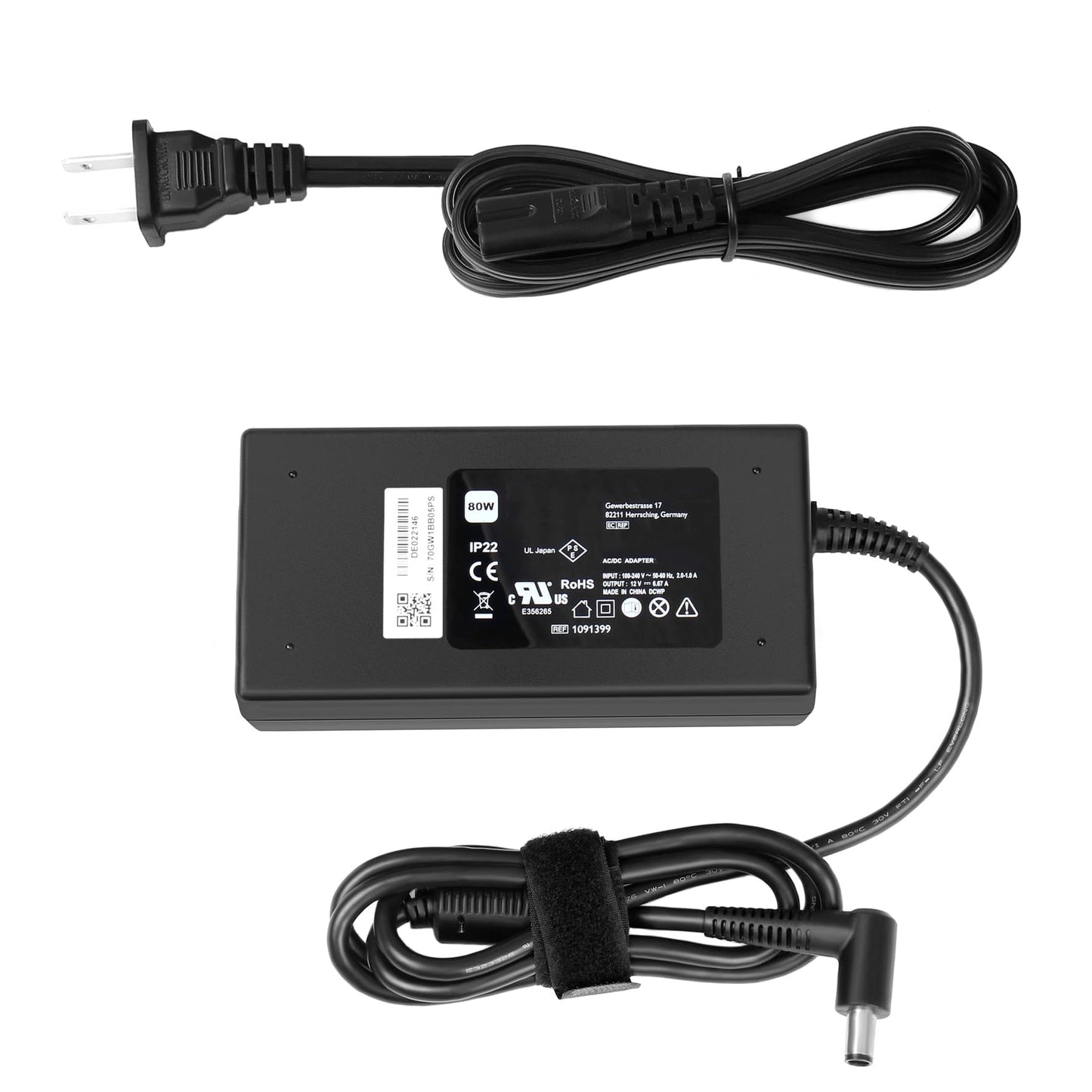 JUYOON 12V 6.67A Charger Compatible with System One 60 Series 267P 467P 560 560P 567P 660P 667P 760 760P 767P 1067P 1167P CPAPs, bi-Level BiPAP Auto pro, BiPAPs Power Supply 1091399 1091398