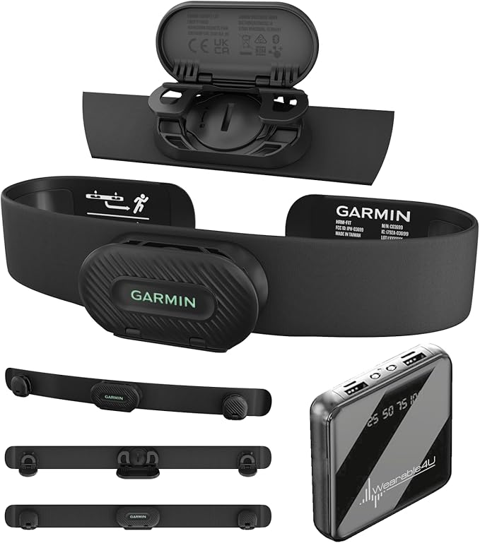 Wearable4U Garmin HRM-Fit - Women Heart Rate Real-Time Monitor w/a Comfortable Clip-on for Sports Bras | Up to 1 Year Batt...