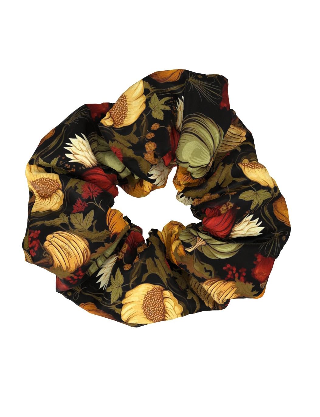 Thanksgiving Pumpkin Hair Scrunchy Fall Turkey Ponytail Holder Thanksgiving Hair Scrunchies JHT22 (A2)