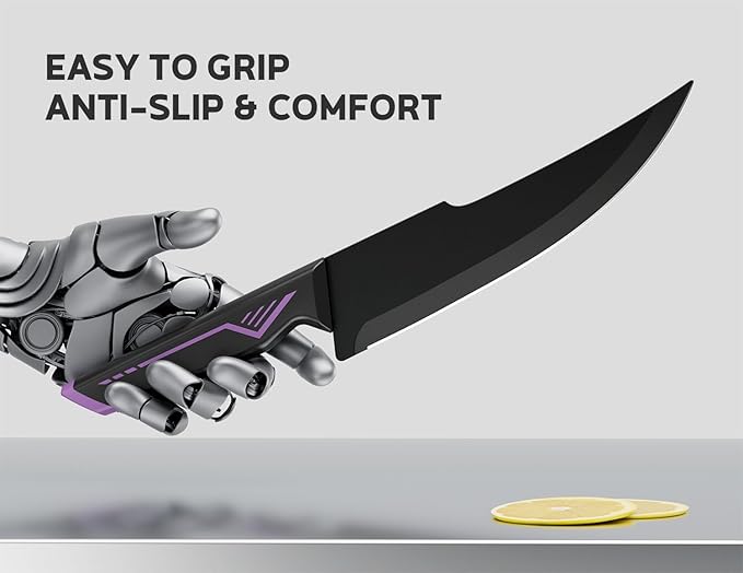 Knife Set - 15 PCS Kitchen Knife Set with Built-in Knife Sharpener Block - Stainless Steel Knife Block Set - Dishwasher Safe, Christmas Elegant Box for Men Women