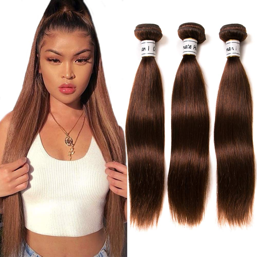 Straight Bundle Weft Human Hair Brazilian Straight Virgin Hair 100% Unprocessed Human Hair Weave Bundles Extensions 9A Grade Bro