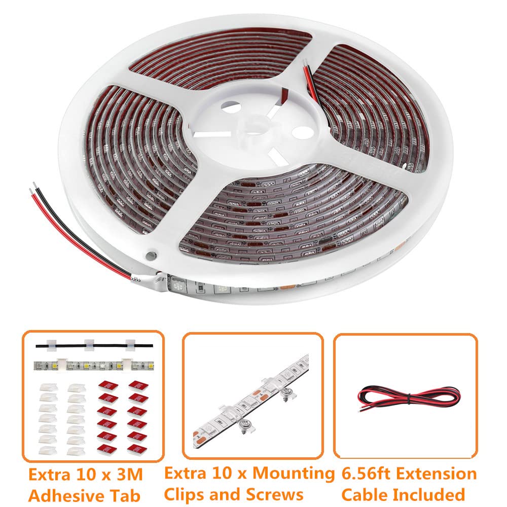 Hokiion Led Boat Strip Lights, 32.8Ft Waterproof Under  nel Lights, Blue Copper For Pontoon, Bass Fishing, Yacht, Kayak