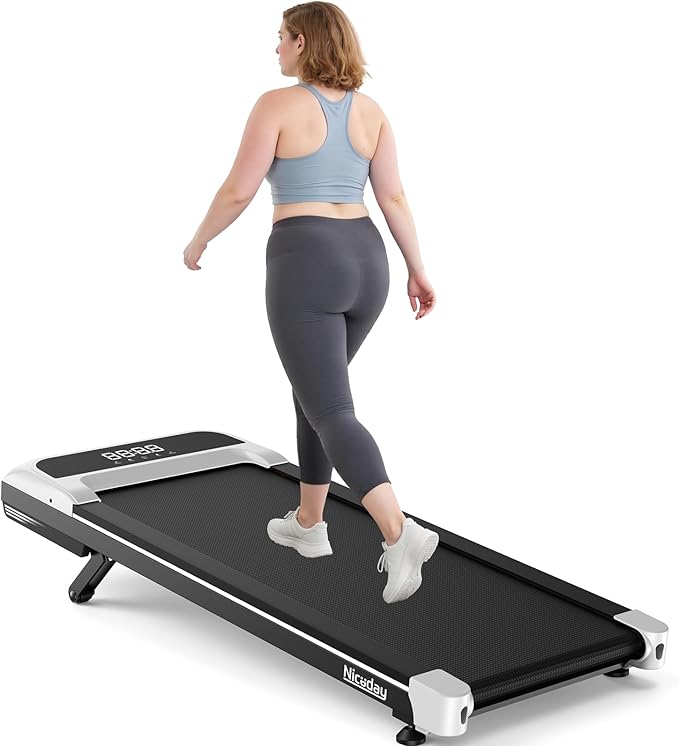 Niceday Walking Pad Treadmill with 10% Auto Incline, 400lbs Capacity, Under Desk Treadmill for Home Office, 3HP Super Quie...