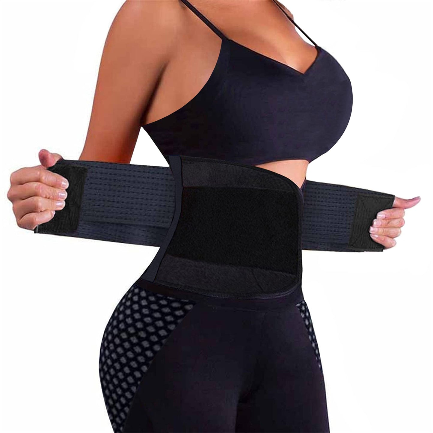 VENUZOR Waist Trainer Belt for Women - Waist Cincher Trimmer - Slimming Body Shaper Belt - Sport Girdle Belt (UP Graded)(Black,X-Large)