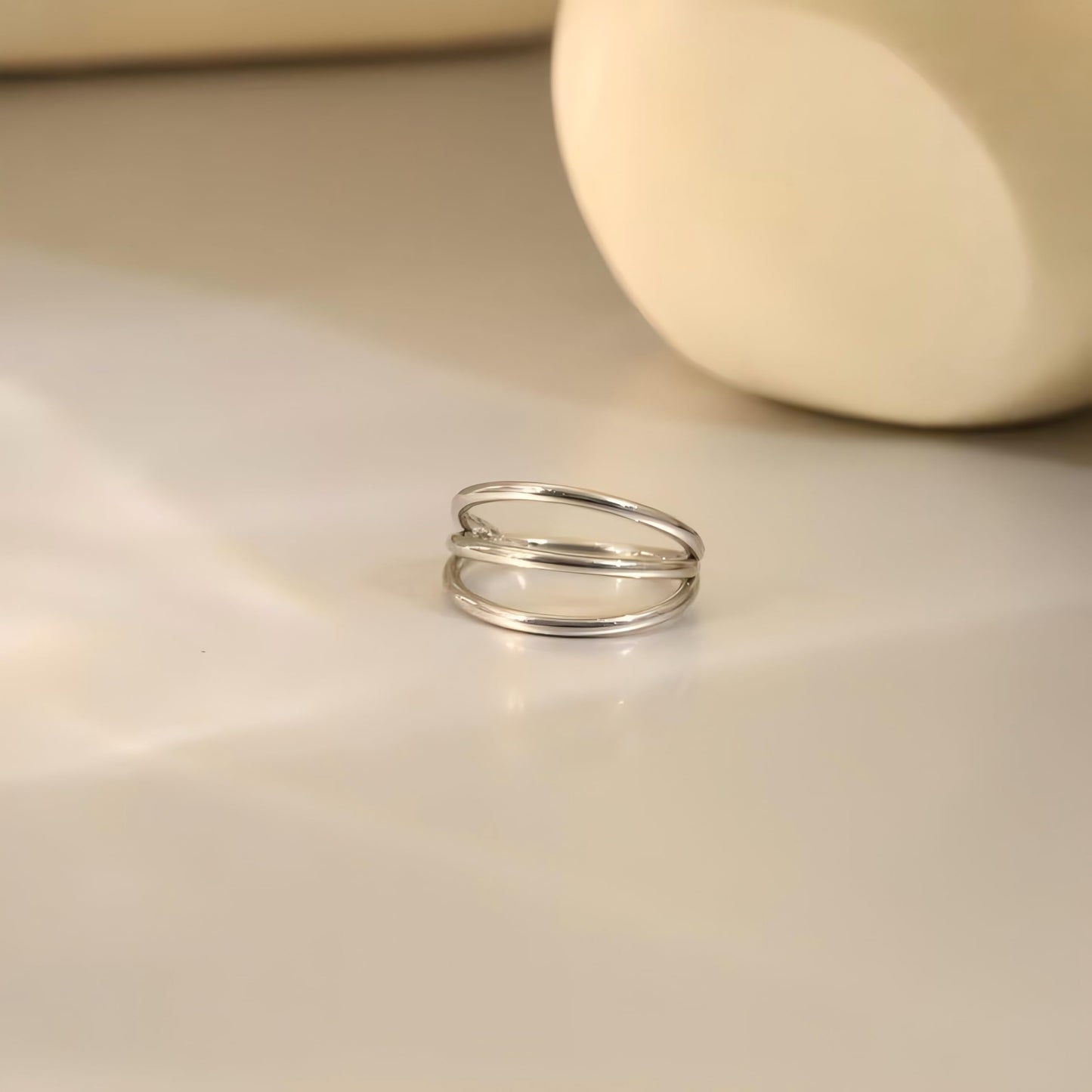 PEAKLINK 16G Conch Daith Piercing Triple Open Stacked Cartilage Conch Helix Earring Hoop 316L Surgical Steel Septum Nose Rings 1