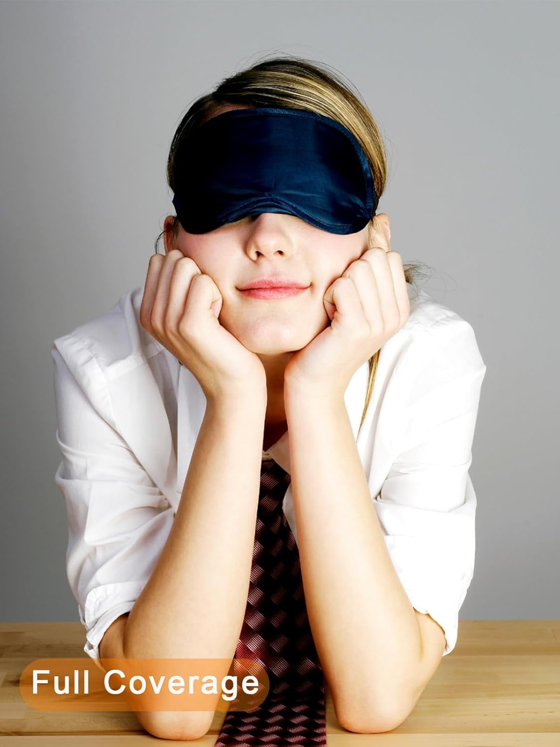 6 Pack Blindfold Eye Mask Cover Sleep Mask for Party Games Travel Sleep Team Build Party Supply with Adjustable Strap for Women Men Kids, Red