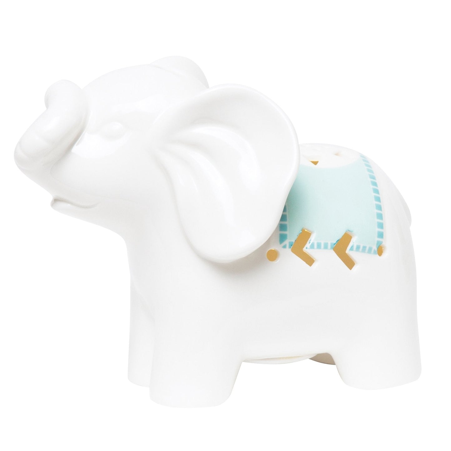 C.R. Gibson Porcelain Elephant LED Night Light for Babies, 5.5in x 4.5in x 2.75in, Model BNL-18516