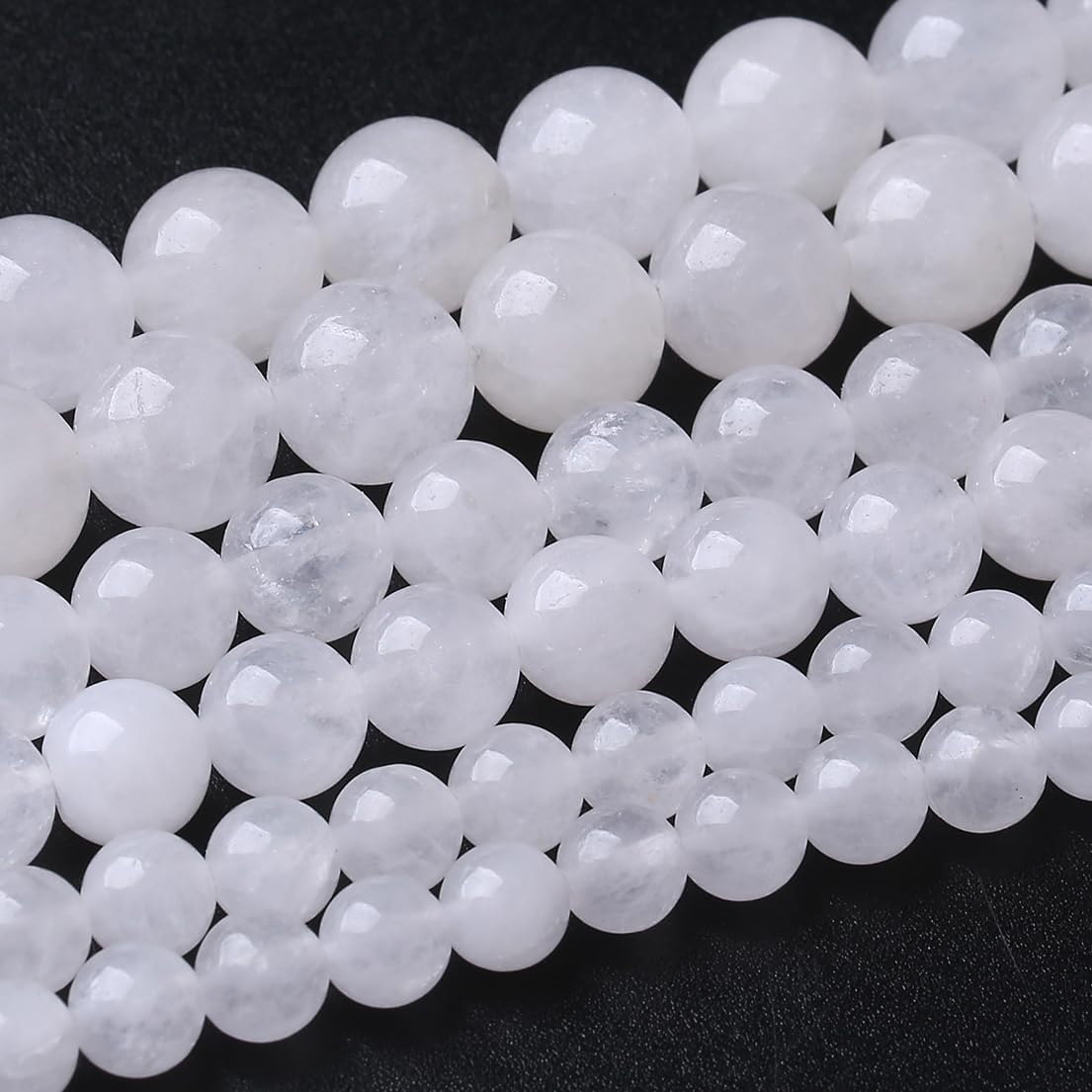 32PCS 12MM White Chalcedony Stone Beads Energy Healing Beads for DIY Jewelry Bracelet Necklace Making for Jewelry Making 15Inch