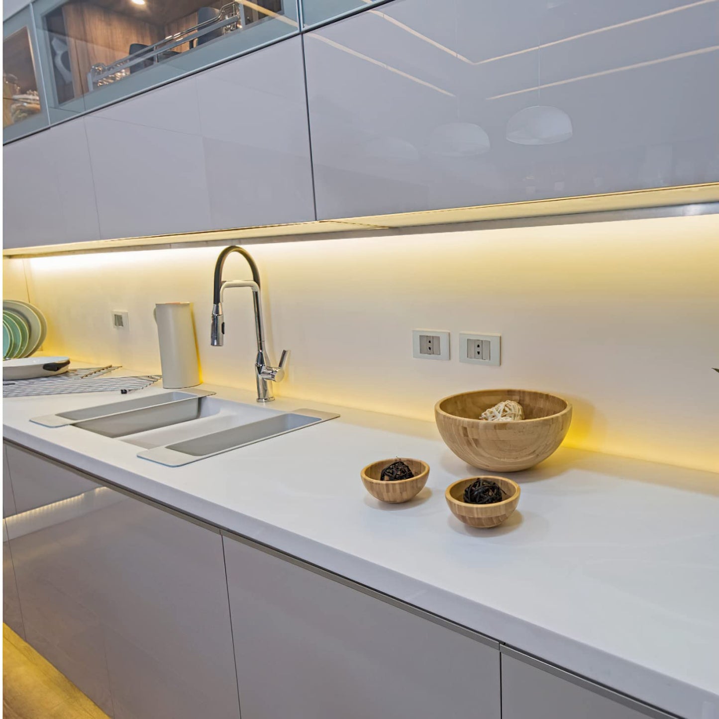 Galgreen LED Strip Lights, 16.5ft Warm White Dimmable, 600 LEDs, Cuttable FPC Tape Light for Bedroom and Kitchen