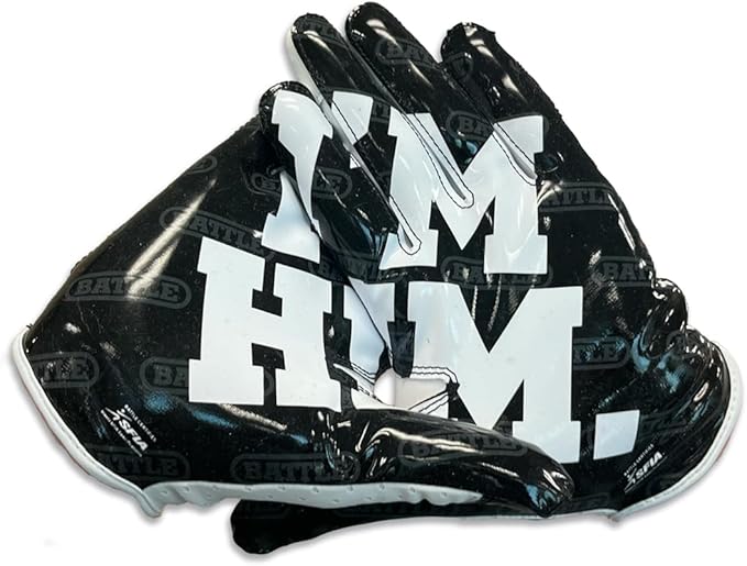 Battle Sports Doom Speed Football Gloves, Ultra Stick Grip, Precision Fit, Wide Receiver, Adult & Youth