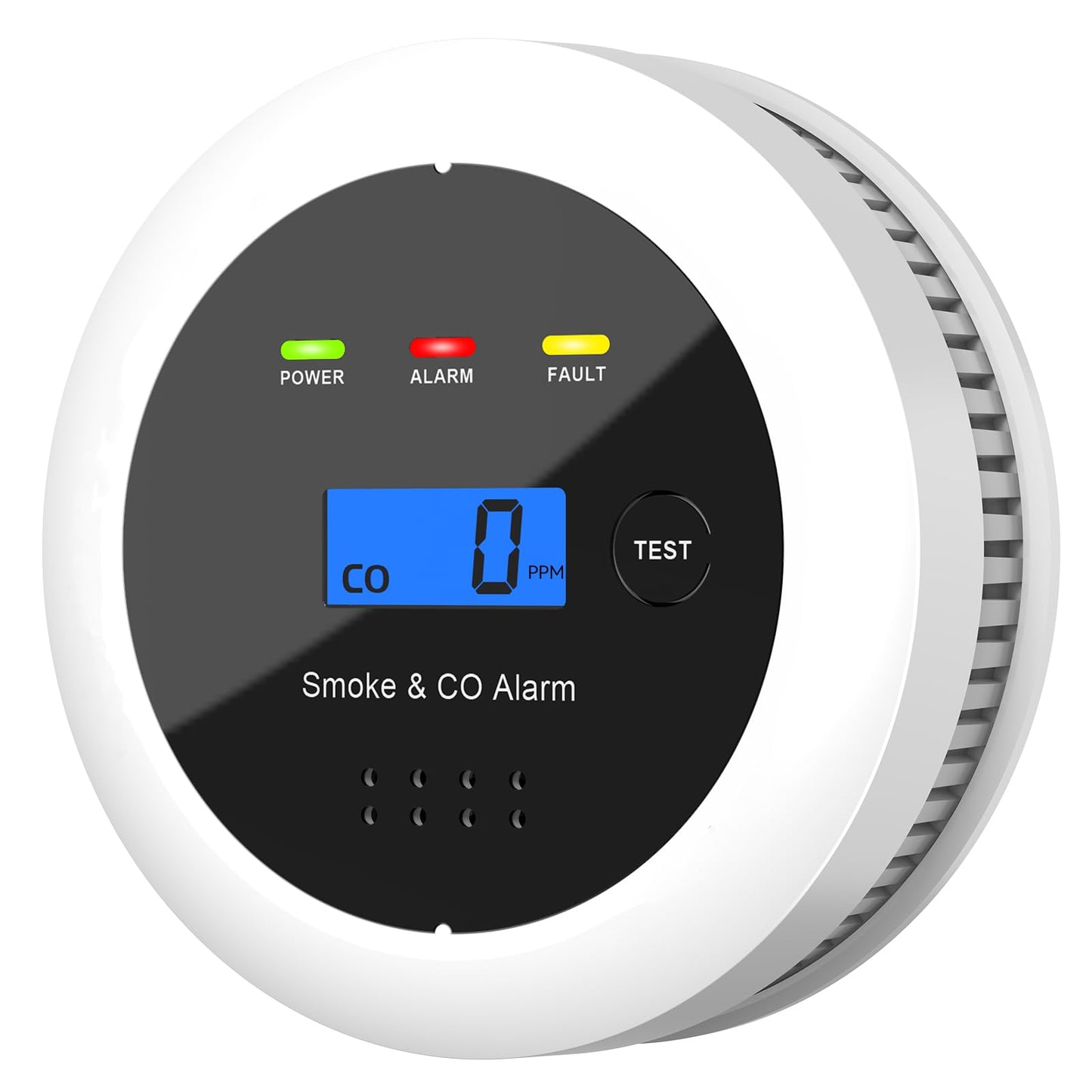 UxmCruxial Smoke Detector Carbon Monoxide Detector Combo, 2 in 1 Smoke and Carbon Monoxide Alarm with Display 85dB Alarm Replaceable Battery Fire Alarm CO Detector for Kitchen,Office