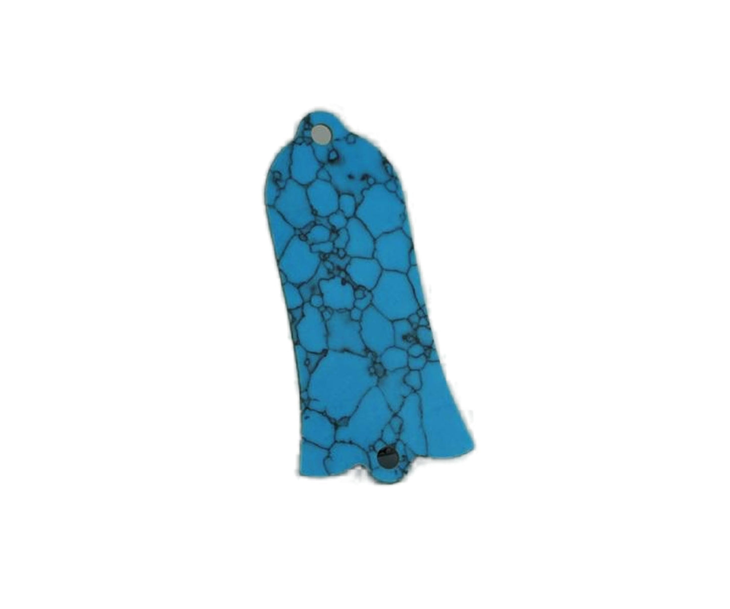 Guyker 1 Pcs Guitar Head Cover 2 Holes, Artificial Turquoise Bell Shape Guitar Truss Rod Cover For Lp Style Guitar Accessories P