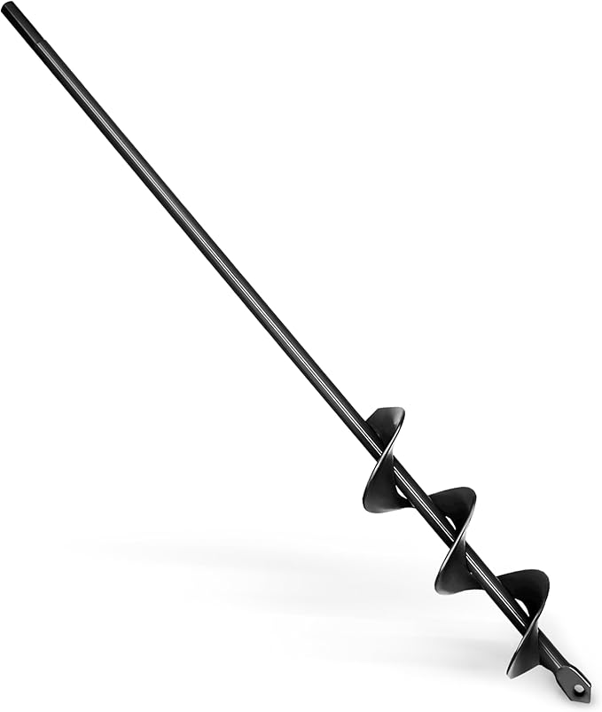 SYITCUN Auger Drill Bit for Planting 1.6"x16.5", Post Hole Auger for Planting Bulbs, Easy Post Hole Digger with Drill for 3/8”Hex Drive Drill