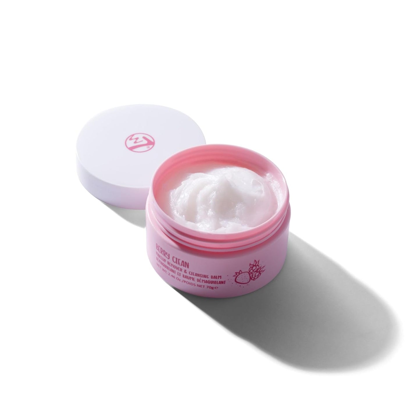W7 Very Berry Clean - Makeup Cleansing Balm, Lip Mask & Scrub Trio - Gentle Makeup Remover & Overnight Lip Care Set