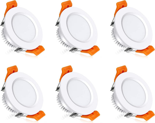 6 Pack 2 Inch Led Recessed Lighting  Downlight Dimmable 3W (35W Equivalent)  3000K Warm White  Cri80  Recessed Light Fixtures With Led Driver