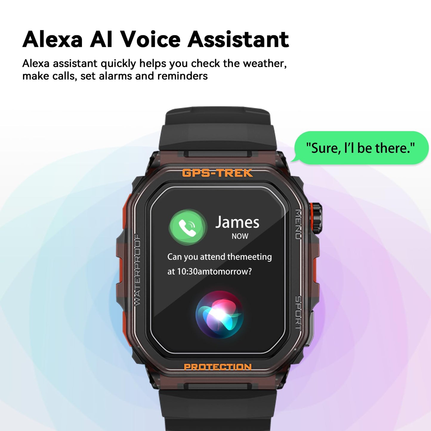 GPS Running Watch, Rugged Military Smart Watch, IP68, Long Battery Life, Multi-GNSS Support, Tracback Routing and More, Training Metrics and Recovery Insights, Answer/Make Call