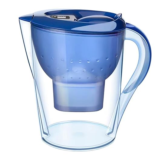 Water Filter Pitcher for Tap and Drinking Water with SmartLight Filter Change Indicator + 1 Elite Filter Lasts 6 Months 17-Cup Capacity Christmas Gift for Men and Women BPA Free (White)