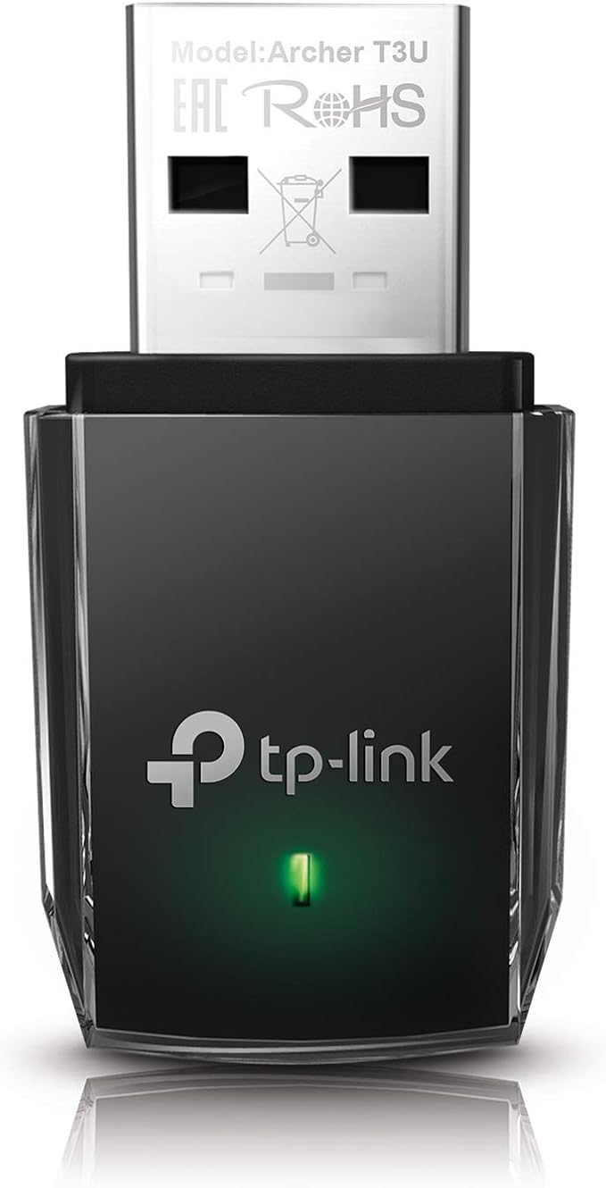 TP-Link AC1300 USB WiFi Adapter(Archer T3U)- 2.4G/5G Dual Band Wireless Network Adapter for PC Desktop, MU-MIMO WiFi Dongl...