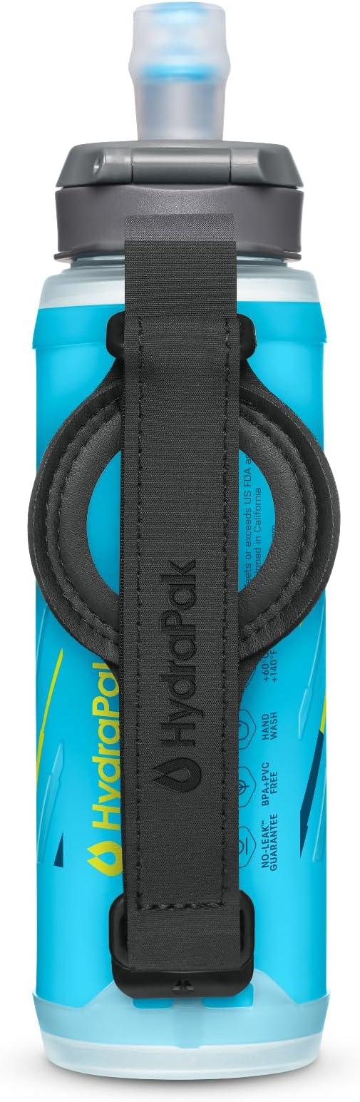 HydraPak SkyFlask Speed - Collapsible Handheld Running Water Bottle (350ml, 500ml, 500ml Insulated) - Adjustable Strap, Li...