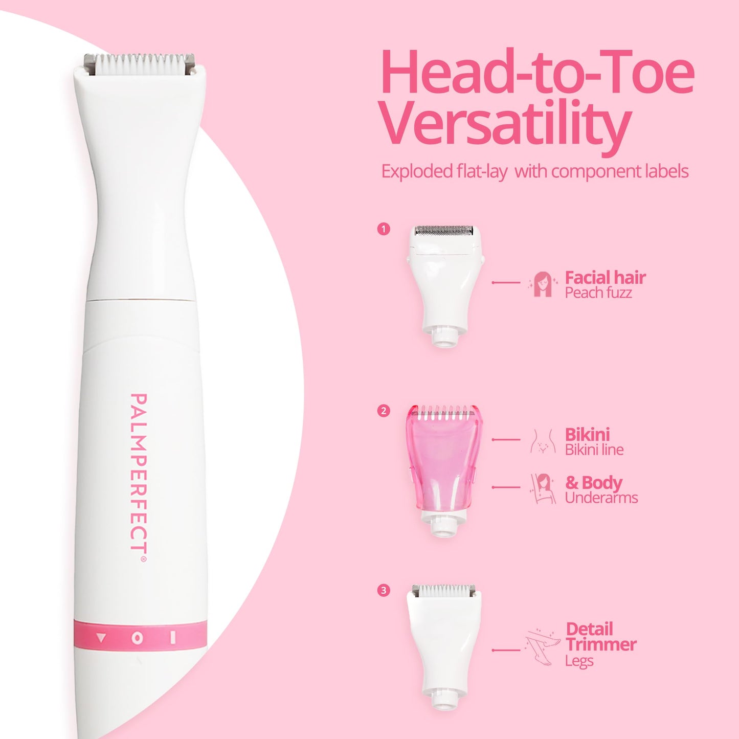 Womens Body Hair Trimmer, Bikini Trimmer for Women Pubic Hair Grooming, Smooth Glide Electric Razors Women, Electric Female Shav