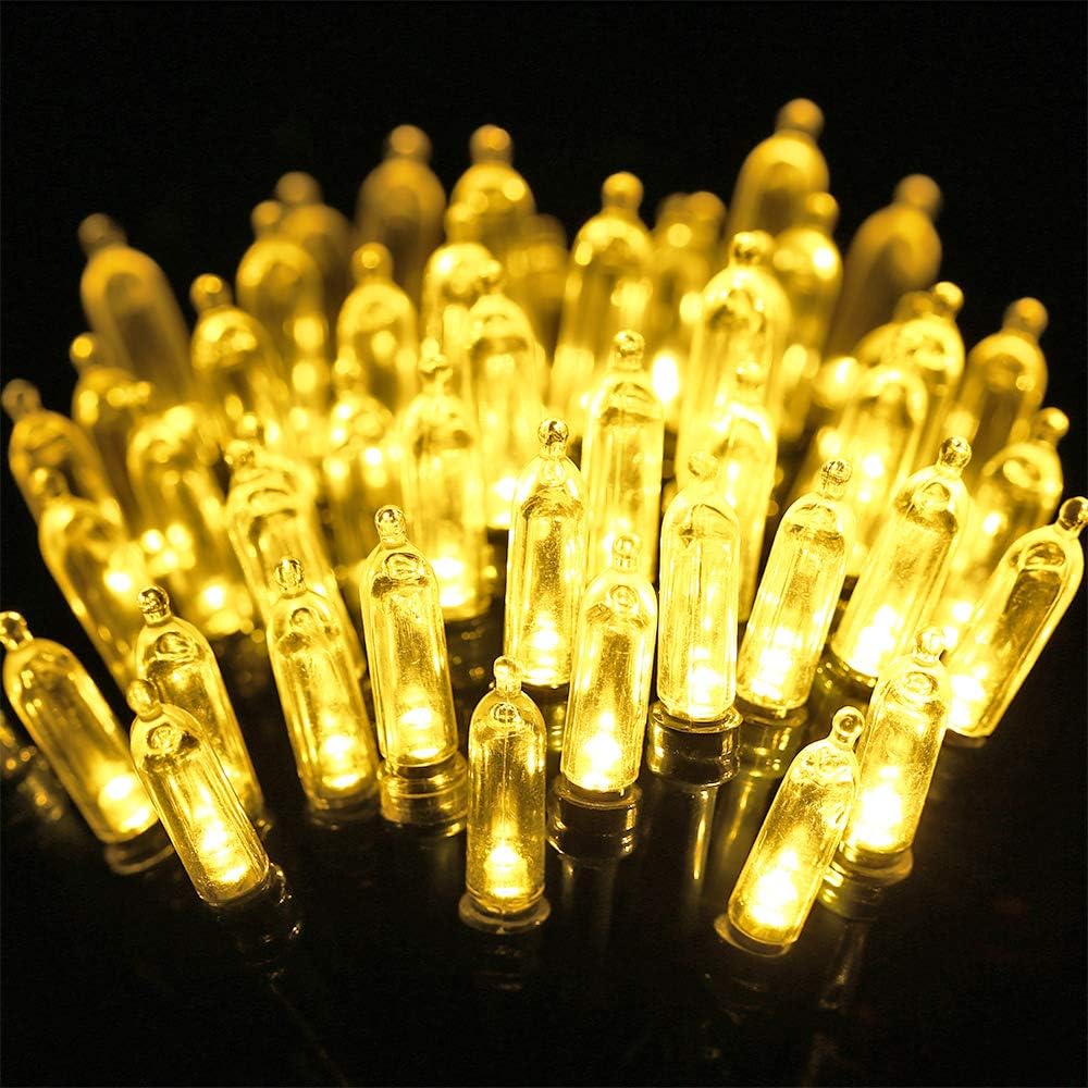 Lyhope Battery Christmas Lights  2Pack Total 66Ft 200 Led Christmas Lights Waterproof 8 Modes Battery Operated String Light For Outdoor & Indoor  Xmas Tree  Wreaths  Holiday Decoration (Warm White)