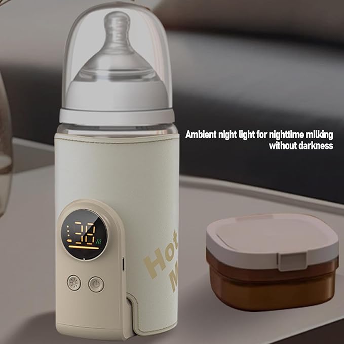 Portable Bottle Warmer for Travel,USB Type C Universal Cordless Accurate Temperature Control 6000mah8000mah10000 for Travel, Car, Outdoor (10000mah)