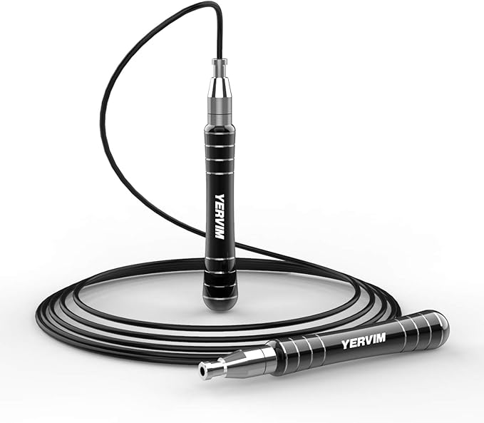 Speed Jump Rope - YERVIM Fast Skipping Ropes for Aerobic Exercise, Fitness, Losing Weight, Endurance Workout of Boxing, MM...