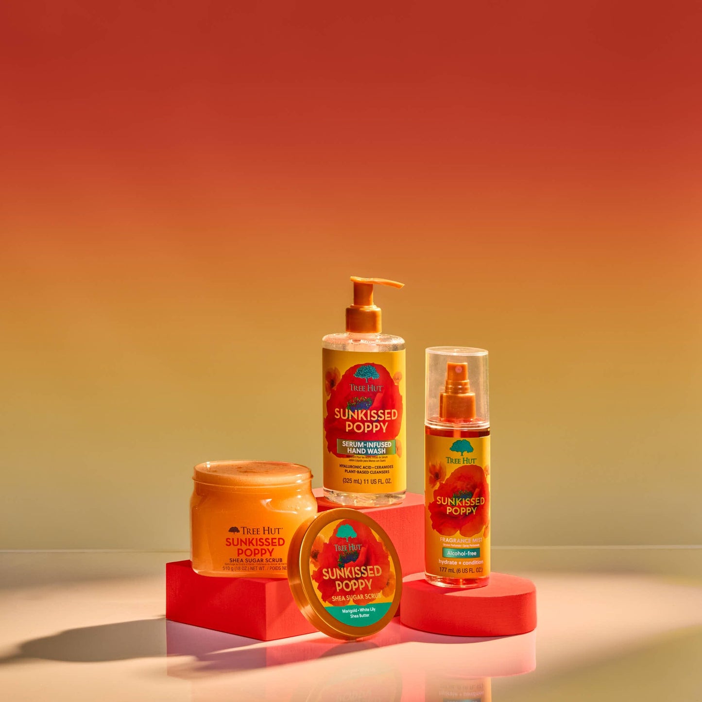 Tree Hut Sunkissed Poppy Fragrance Mist, Spritz On for a Refreshed Feel or Layer with Your Favorite Scents, Versatile Body Spray, 6 fl oz.