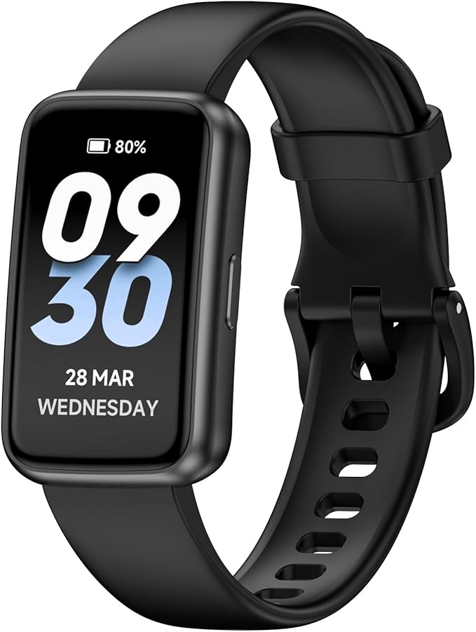 Pedometer Watch No App/Phone Required Slim Fitness Tracker, 30 Meters Waterproof 1.47'' Smart Watch, Heart Rate & Blood Ox...